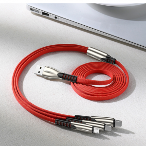 It is applicable to apple Android Type-C three-in-one charging cable