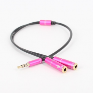 Metallic color 3.5mm per minute 2 audio cable