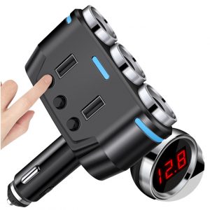 3.1A tow three cigarette lighter 120W high power with wire car charging