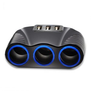 3.1A tow three cigarette lighter 120W high power with wire car charging