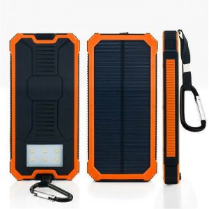 12000mAh portable power supply that can be charged by solar energy