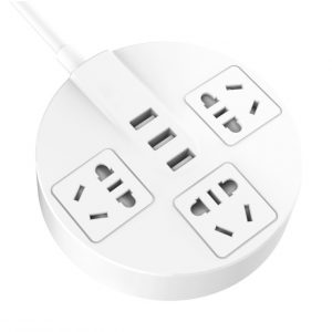 Round wiring board with USB multi-function home power terminal panel