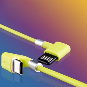 Type-c data line with 90 degree bend