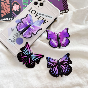 New 360-degree rotating 3d butterfly lazy Man folding mobile phone stand