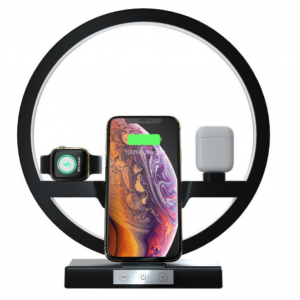 Wireless charger for mobile phone, watch and headset in one stand