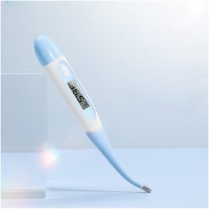 Silicone flexible head electronic thermometer for children