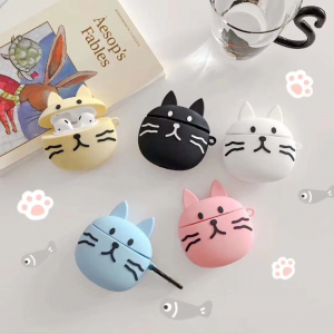 Japanese and Korean Big face Cat Fun AirPods1 2 generation Case
