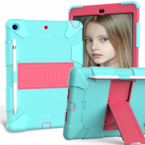 New iPad 10.2 case Silica gel PC dual-color bracket