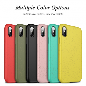 Degradable mobile phone case apple 12 straw wheat straw 8PLUS silica gel case X protective case