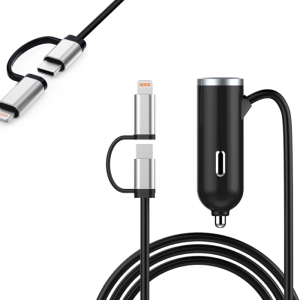 Car charger with cable