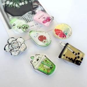 Flash powder into oil liquid quicksand cartoon oil bag folding air bag bracket back strap bracket