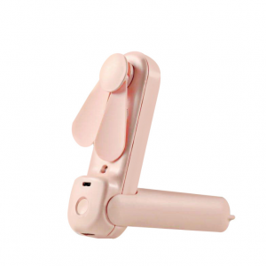 Mini rechargeable portable hand-held folding spray fan