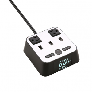 Time display can be set alarm clock 3 USB charging plug row plug