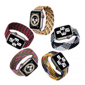 Nylon wristband with plastic head woven nylon wristband for apple watch wristband