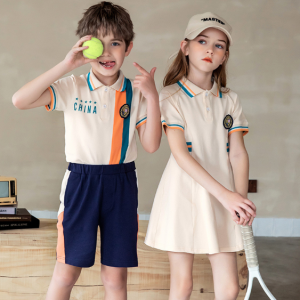 Summer English style children’s class dress