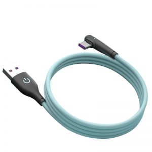 Two-color elbow liquid soft rubber data cable
