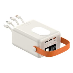 Portable camping power supply with lights