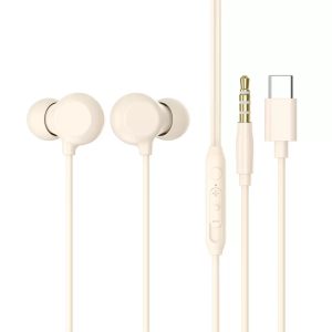 High-quality in-ear wired headphones with microphone