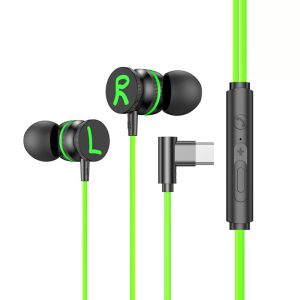 Metal magnetic attraction wired earphone for games, in-ear type