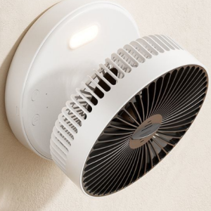 Portable wall-mounted fan without holes drilled