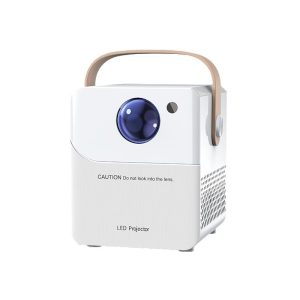 High-definition projector with electric focusing and WIFI-enabled mobile phone screen projection