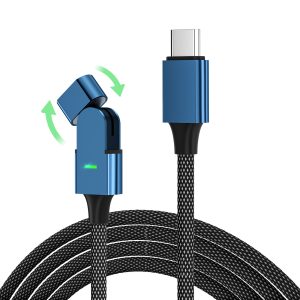 Magnetic data cable with a six-in-one multi-head connector Interface