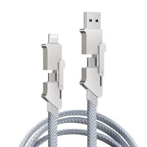 The PD fast charging cable is compatible with Apple Kevlar braided data cable.