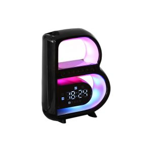 Wireless charging with clock, colorful ambient lights and audio system