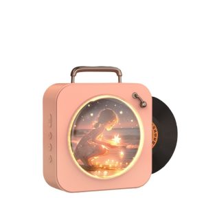 Home-style creative card-type vinyl record audio system