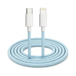 Braided USB‑C to Lightning Cable