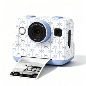 Kids Instant Print Digital Camera (Blue Bow Print)