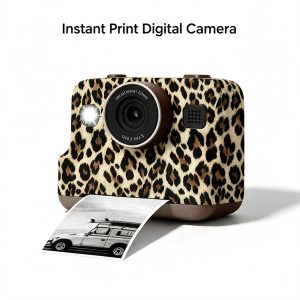 Kids Instant Print Digital Camera (Leopard Print)