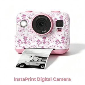Kids Instant Print Digital Camera (Pink Floral)