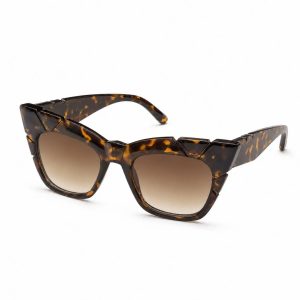 Tortoiseshell Cut‑Out Cat‑Eye Sunglasses