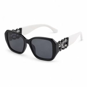 Square Sunglasses with Bead Spliced Temples