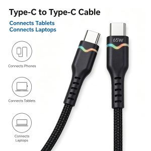 USB‑C to USB‑C Fast‑Charging Data Cable