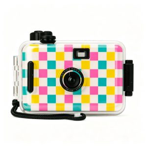 Waterproof Reusable 35mm Film Camera（Color‑Checkered）