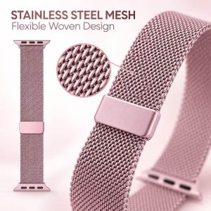 Pink Milanese Watch Band